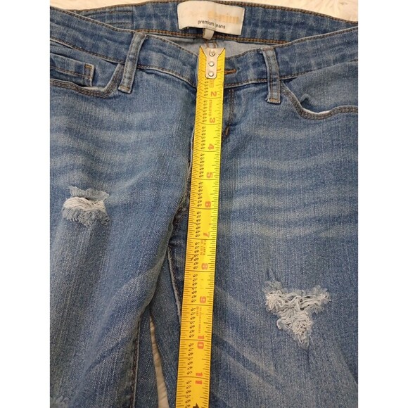 CAFE Denim Premium womens skinny jeans size 3/4 stretch low rise med wash - Picture 8 of 13